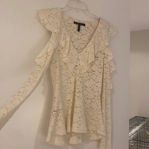 Bcbg Maxazria lace white long sleeve